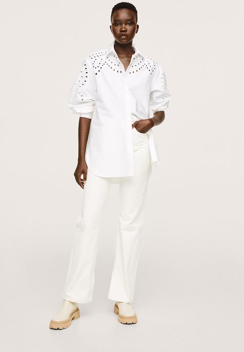 MANGO - Shirt trock - white
