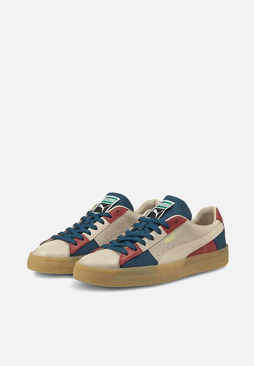 PUMA - Suede crepe patch - peyote-intense blue-intense red