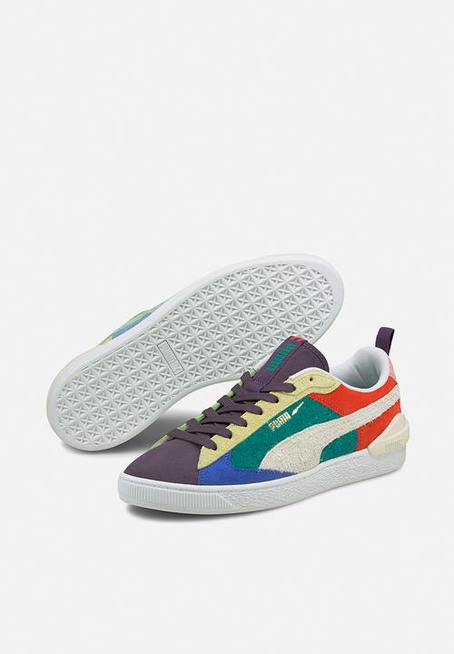 PUMA - Suede bloc wtformstripe - sweet grape-whisper white