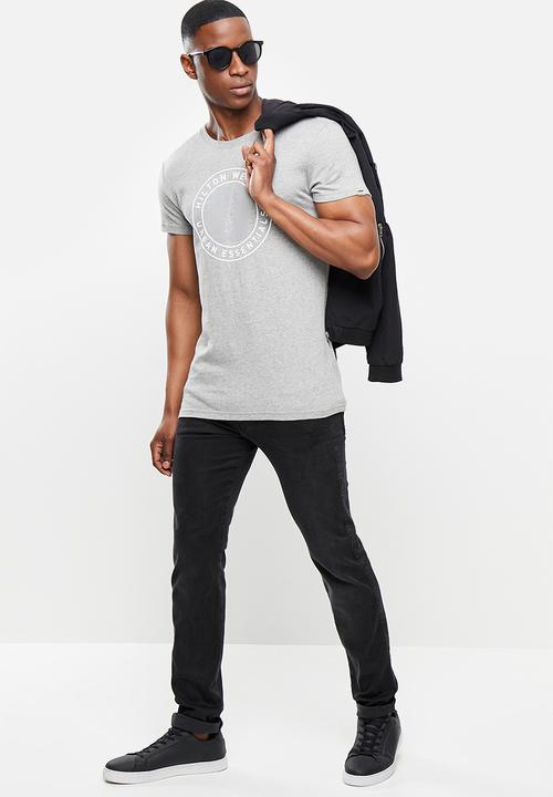 urban° - Urban printed short sleeve t-shirt - grey