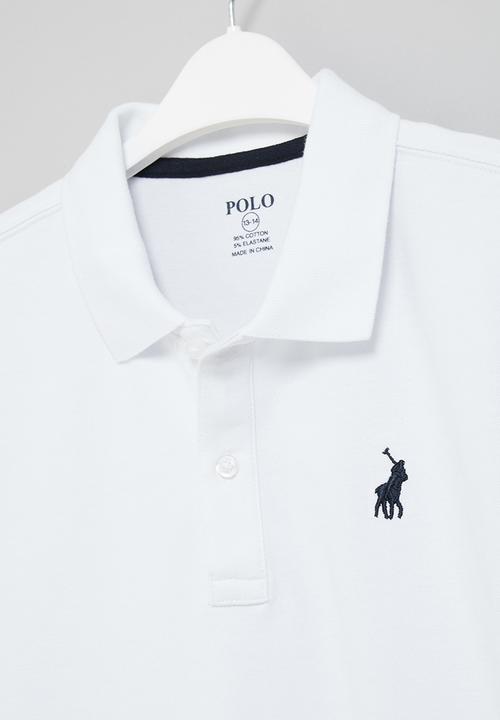 POLO - Boys austin short sleeve golfer - white
