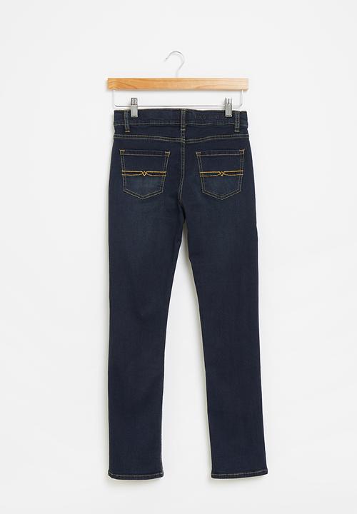 POLO - Boys pjc kai distressed slim fit jean - dark blue 
