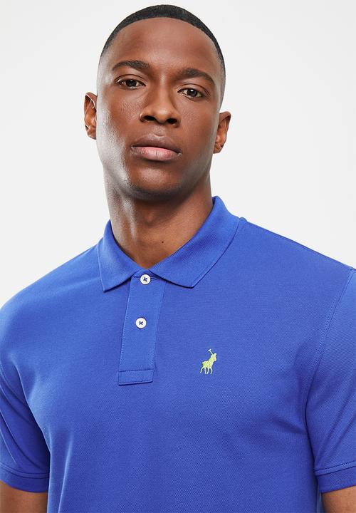 POLO - Carter pique short sleeve golfer - cobalt