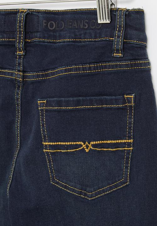 POLO - Boys pjc kai distressed slim fit jean - dark blue 