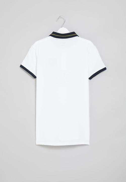 POLO - Boys mason short sleeve golfer - white