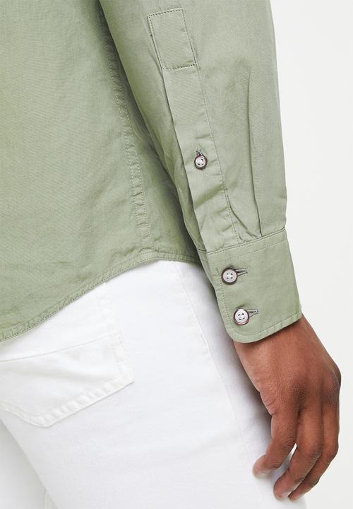 POLO - Jason long sleeve signature shirt - khaki