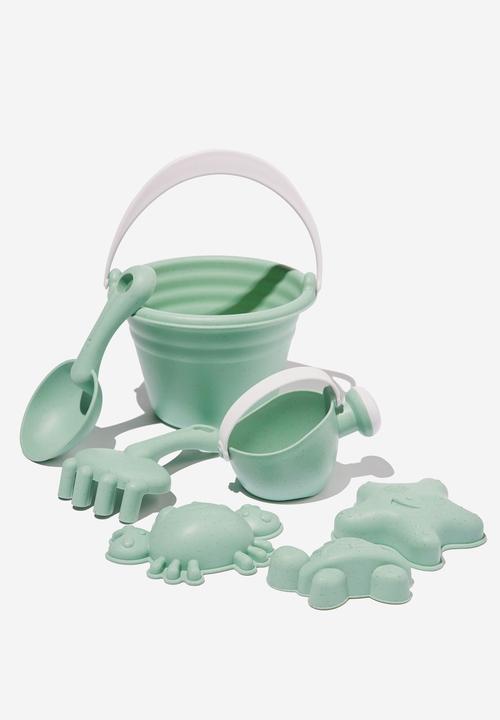Cotton On - Wheat straw beach set - smashed avo