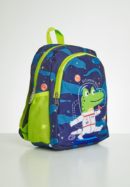 Pop Candy - Dino backpack - blue & neon green