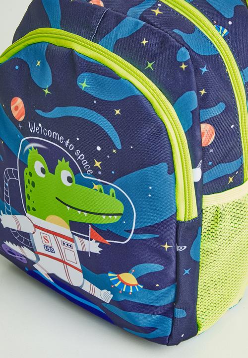 Pop Candy - Dino backpack - blue & neon green