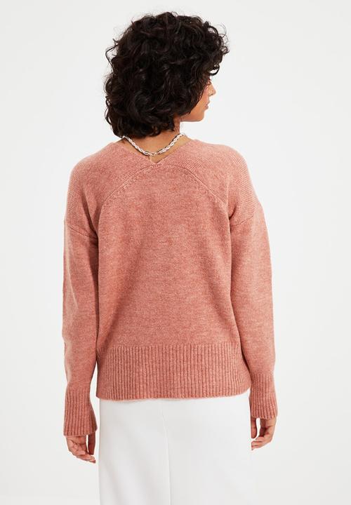 Trendyol - Button detail knit cardigan - rose