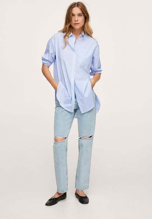 MANGO - Shirt james - medium blue