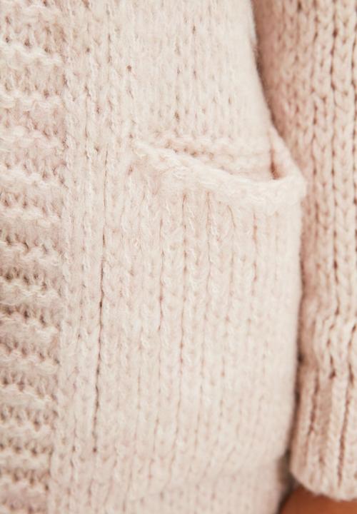Trendyol - Pocket detailed knit cardigan - stone