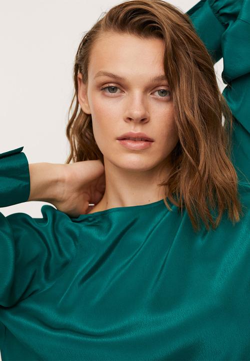 MANGO - Blouse nait - green