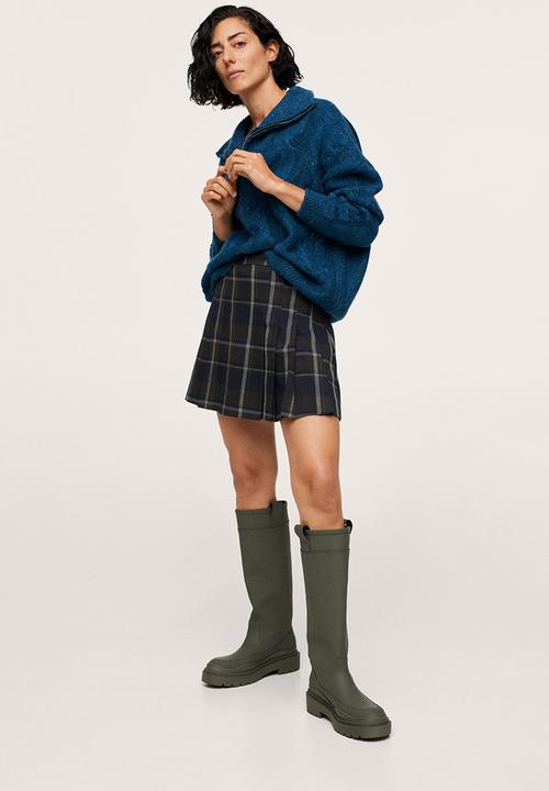 MANGO - Skirt grunge - green