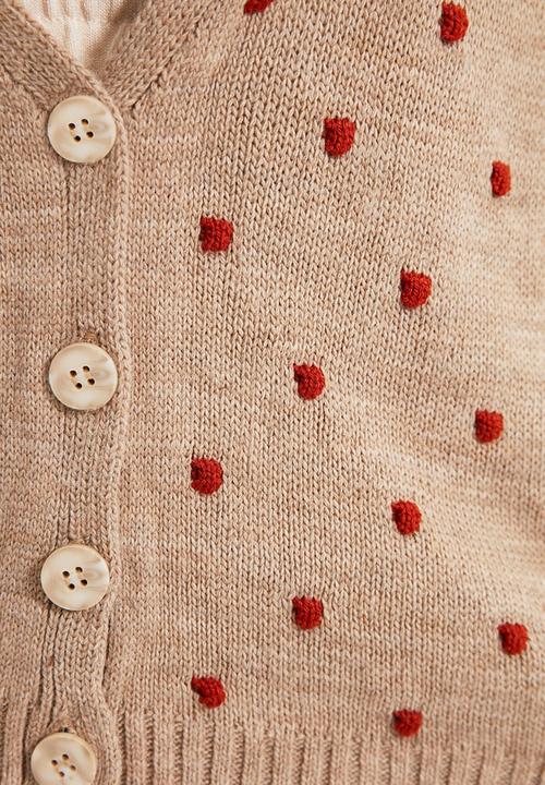 Trendyol - Pompom detailed knit cardigan - beige