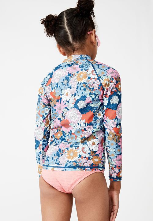 Cotton On - Hamilton long sleeve rashie - cobalt/boho floral