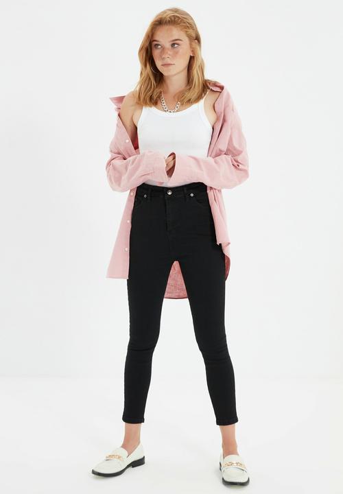Trendyol - High waist skinny jeans - black