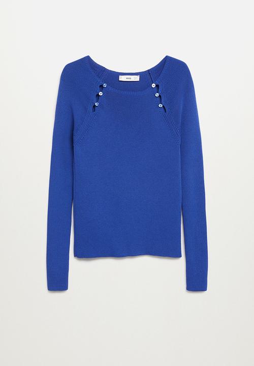 MANGO - Sweater parker - bright blue