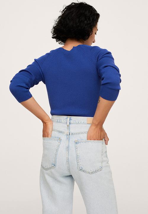 MANGO - Sweater parker - bright blue