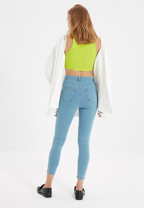 Trendyol - High waist skinny jeans - blue
