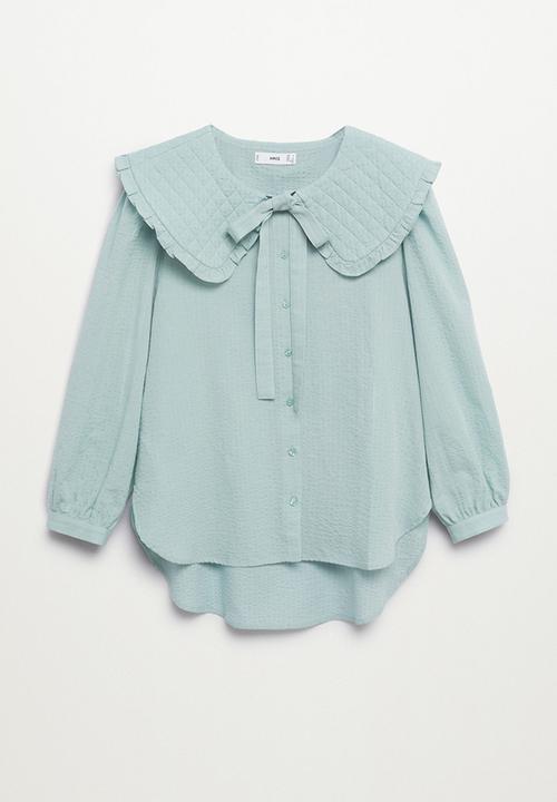 MANGO - Shirt honey - light pastel green