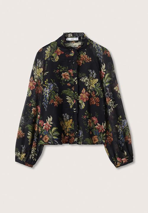 MANGO - Blouse stelle - black