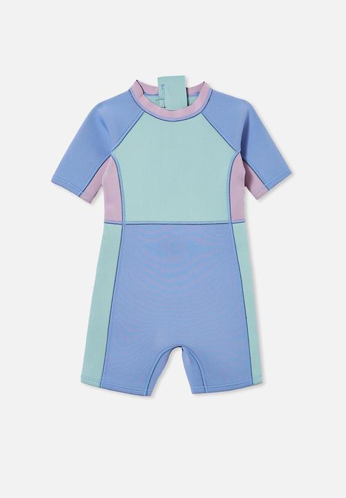 Cotton On - Noosa short sleeve wetsuit - blue