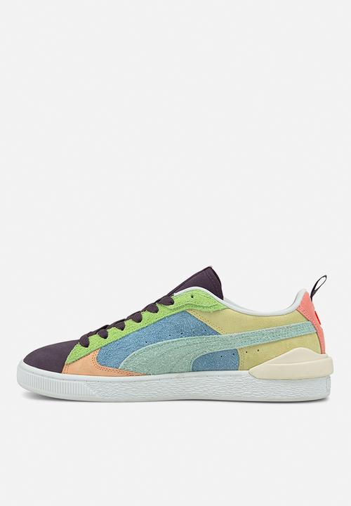 PUMA - Suede bloc wtformstripe - sweet grape-whisper white