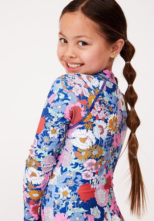 Cotton On - Lydia one piece - cobalt/boho floral
