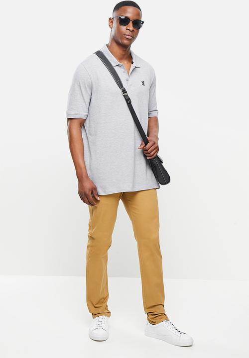 Pringle of Scotland - Core pima pique golfer - marco - grey