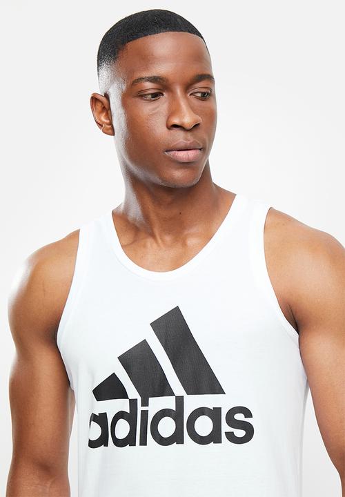 adidas Performance - M bl sj tank top  - white/black/black