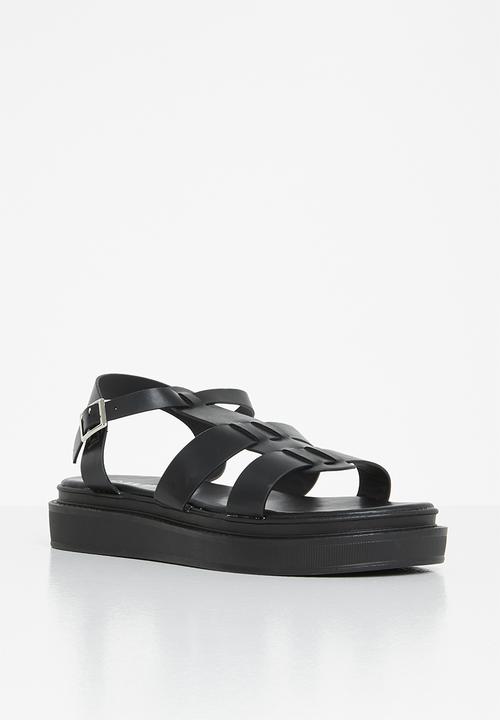 Jada - Caged chunky sandal - black