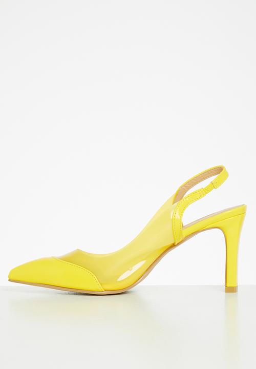 Seduction - Slingback block heel - lumo yellow
