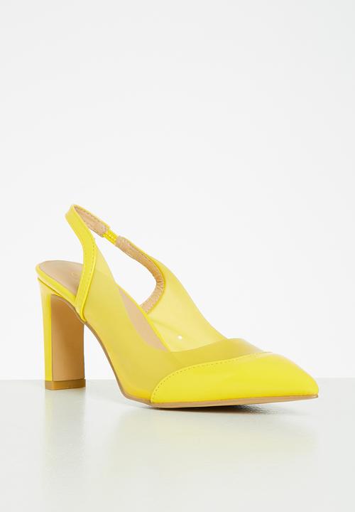 Seduction - Slingback block heel - lumo yellow