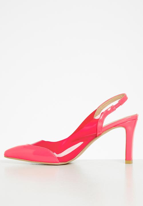Seduction - Slingback block heel - lumo pink