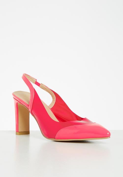 Seduction - Slingback block heel - lumo pink