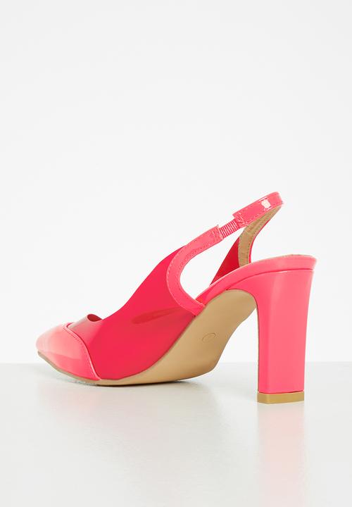 Seduction - Slingback block heel - lumo pink