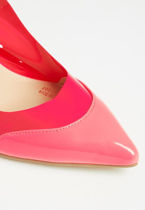 Seduction - Slingback block heel - lumo pink