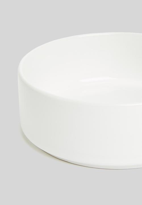Omada - Set of 4 Flat stackable cereal bowl - white
