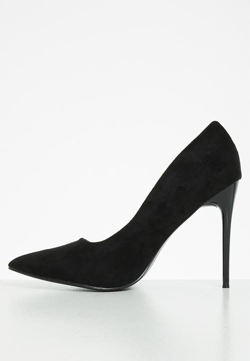 Plum - Nellie stiletto court heel - black