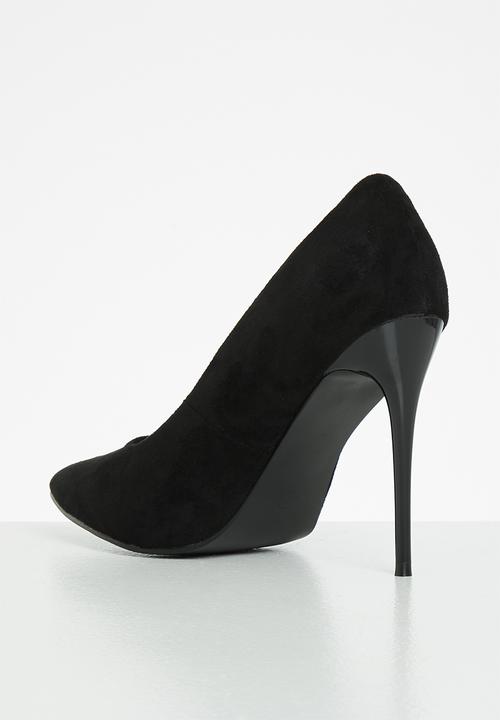 Plum - Nellie stiletto court heel - black