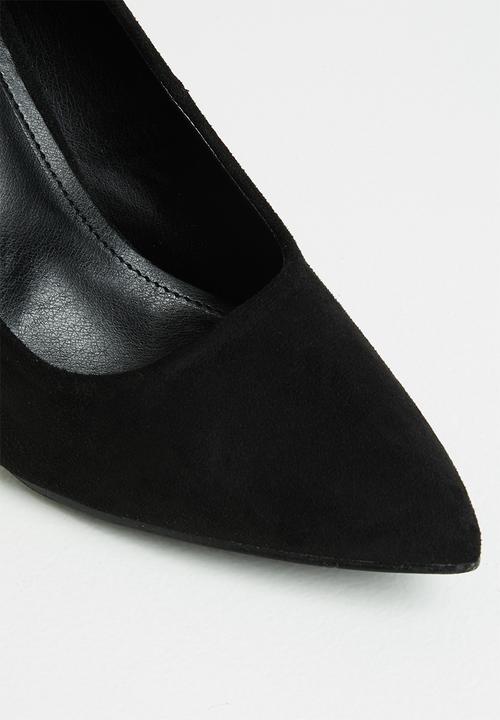Plum - Nellie stiletto court heel - black