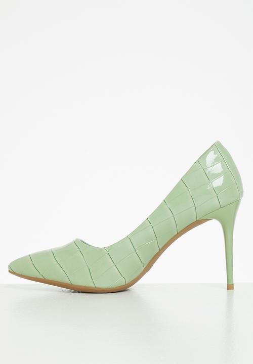 Plum - Callie stiletto court heel - mint