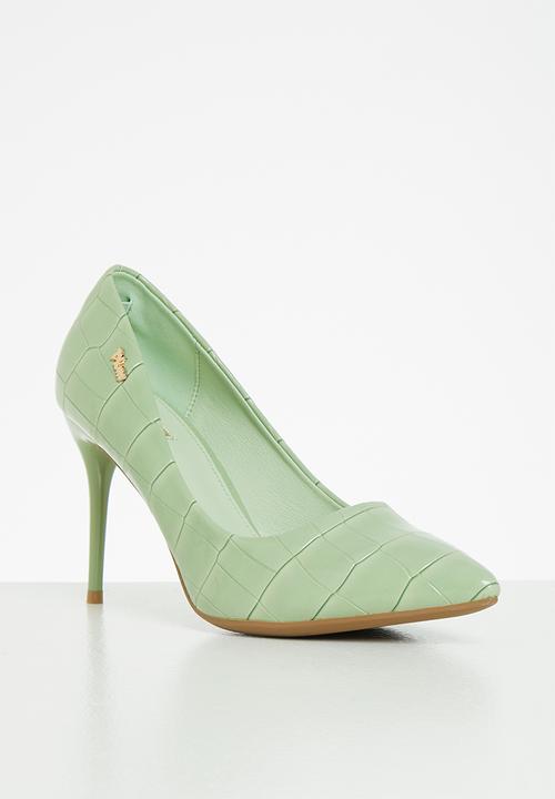 Plum - Callie stiletto court heel - mint