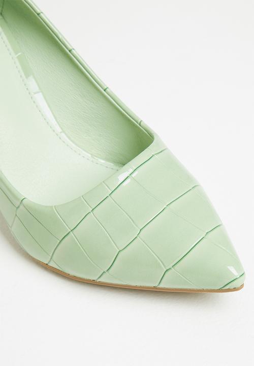 Plum - Callie stiletto court heel - mint