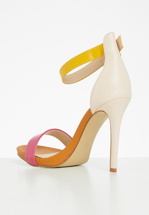 Plum - Calista ankle strap stiletto heel - mustard
