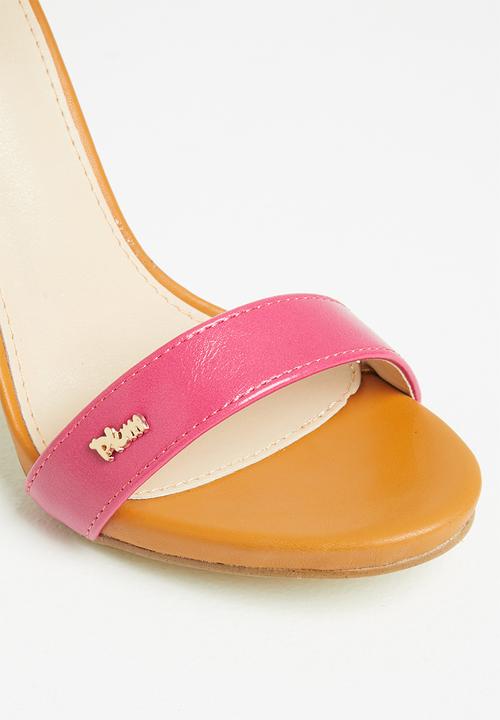 Plum - Calista ankle strap stiletto heel - mustard