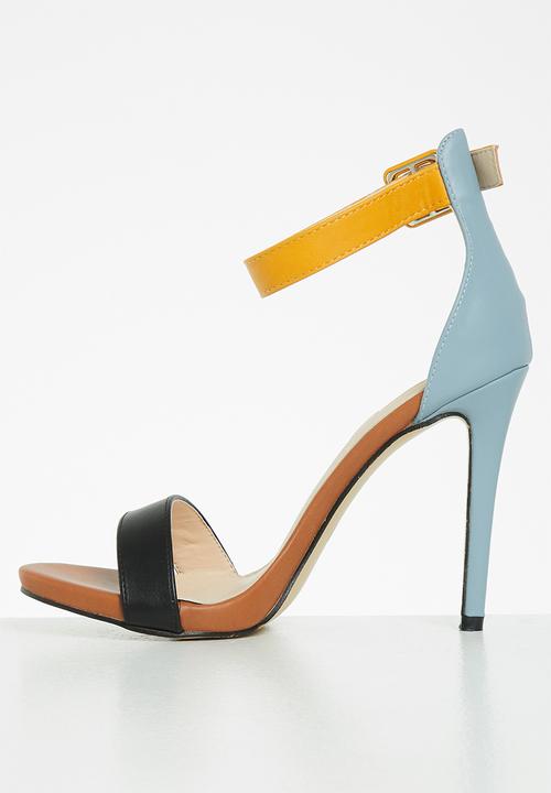 Plum - Calista ankle strap stiletto heel - multi