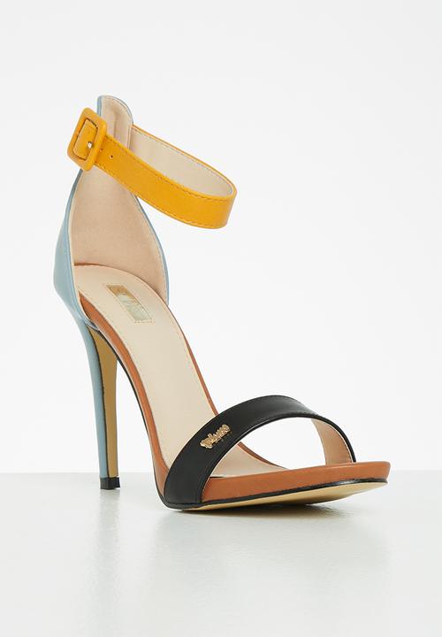 Plum - Calista ankle strap stiletto heel - multi
