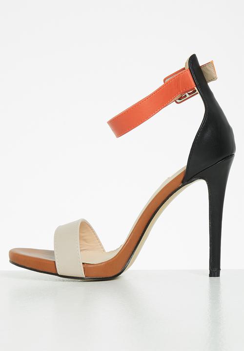 Plum - Calista ankle strap stiletto heel - multi